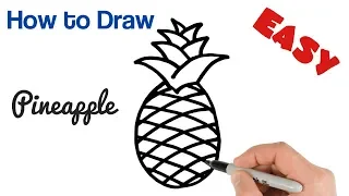 How to Draw a Pineapple Super Easy for beginners