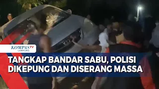 Polisi Diserang Warga Usai Tangkap Bandar Sabu, 1 Mobil Digulingkan!