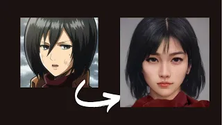 進撃の巨人の登場人物をAIで実写化してみた: Attack on Titan characters in real life