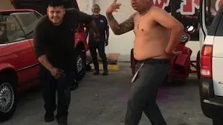 Asian guy dancing to Cumbia!!!