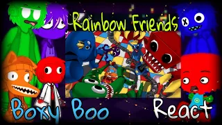 Rainbow Friends w/ BoxyBoo Reacts To  Rainbow Friends vs PoppyPlaytime But it's Anime version P10-12