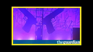 Breaking News | The moment stage props collapsed on marilyn manson during concert – video