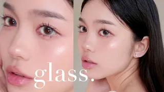 Dewy Glass Skin Makeup 🫧 #grwm