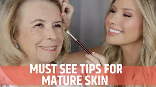 70+ AND STUNNING! Tips and Tricks For Truly Mature Skin | Makeover On My Mom 2020