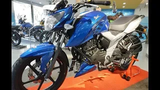 TVS Apache RTR 160 4V Blue Colour Walkaround Specifications Review