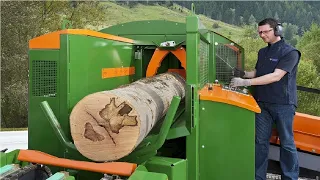 Amazing Automatic Homemade Firewood Processing Machines, Fastest Wood Splitting Machines Working