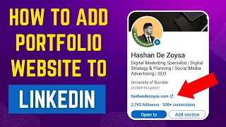 How To Add Portfolio Website to LinkedIn Profile