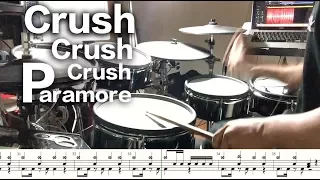 鼓譜【Crushcrushcrush】 Paramore Drum Scores cover