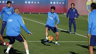 FC Barcelona training session - Preparations for Eibar match go on