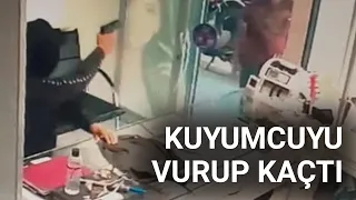 @NTV  İzmir'de silahlı ve maskeli soygun kamerada: Kuyumcuyu vurup kaçtı