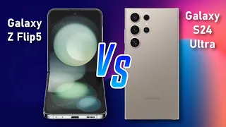 SAMSUNG Galaxy Z Flip5 ⚡ vs ⚡ SAMSUNG Galaxy S24 Ultra Full Comparison