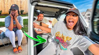 KICKING MY GIRLFRIEND OUT THE CAR THEN LEAVING HER TO SEE HER REACTION...*GONE WRONG*