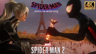 Miles Helps Black Cat Get To Paris With The Across The Spider Verse Suit - Marvel's Spider-Man 2