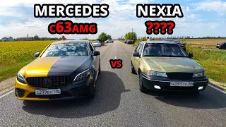 ПОНТОРЕЗ на C63 AMG захотел ОБОГНАТЬ Daewoo NEXIA. BMW e60 535i vs TIGUAN 2.0T ГОНКИ