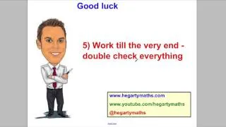 Good luck for tomorrow and some tips....