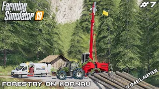 Pulling BIG LOGS with YARDER | Forestry on Kornau | Farming Simulator 19 | Episode 7