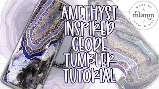 Amethyst Geode Inspired Glitter Tumbler Tutorial