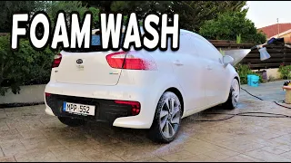 Dirty Kia Rio Foam Wash - Exterior Auto Detailing