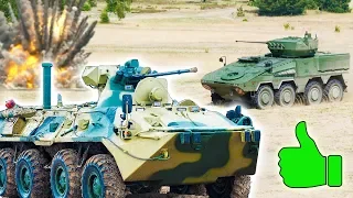 10  лучших БРОНЕТРАНСПОРТЁРОВ мира ⭐ БТР-82А, БТР-4 Буцефал, Stryker, GTK Boxer