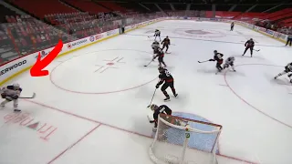 Leon Draisaitl Scores From BEHIND the Goal Line