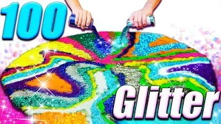 100 Pounds of Glitter Slime Challenge with Life with Brothers