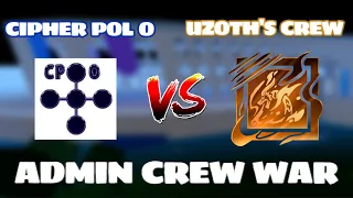 Cipher Pol 0 vs Dragon Talon Academy (ADMIN UZOTH'S CREW) | Blox Fruits Crew War