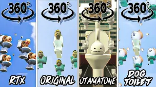 Skibidi toilet RTX vs ORIGINAL vs Otamatone vs Dog Toilet 360º VR (ALL EPISODES) 5 Episode