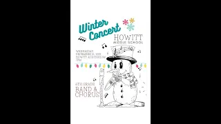 Howitt Middle School 6th Grade Band and Chorus Winter Concert