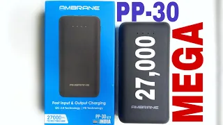 Ambrane 27,000 mah Power Bank Unboxing || PP-30 || It Can Charge Your Laptop