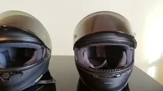 Shoei NXR2 vs NXR side by side and weight comparison