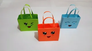 Origami Paper Bag || How To Make Paper Bags With Handles || Origami Gift Bag