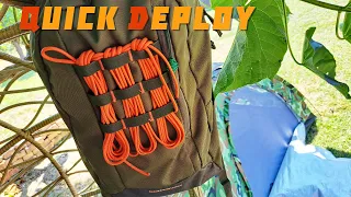 Use Backpack Webbing Loops Pals to Make a Quick Release Carry Rope - Deploy Paracord in SECONDS