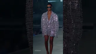 Mayowa Nicholas walks for Balmain