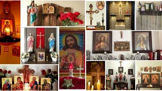 How to Setup Catholic Altar at Home/Makeover|Hack Ideas|Modern Christian Prayer Pooja Room Designs