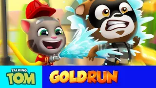 Talking Tom Gold Run - Fireman Tom to the Rescue! (New Update)