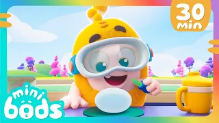 Science Experiments With Bubbles! - Minibods | Mini Oddbods | Baby Oddbods | Funny Cartoons For Kids
