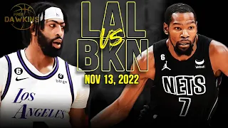 Los Angeles Lakers vs Brooklyn Nets Full Game Highlights | Nov 13, 2022 | FreeDawkins