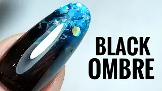 BLACK OMBRE /// Nail Design Ideas