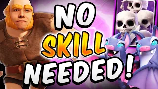 NEW NO SKILL DECK! EASY WINS w/ GIANT GRAVEYARD! — Clash Royale