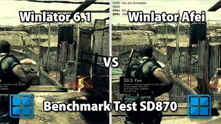 Winlator 6.1 vs Winlator Afei | Resident Evil 5 Benchmark Test | SD870