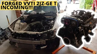 LEXUS IS300 BUILT VVTI 2JZ-GE TURBO BUILD -  ENGINE IS IN !!!