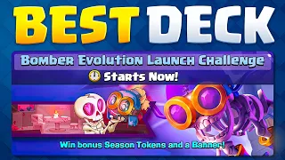 #1 Best Deck for Bomber Evolution Launch Challenge Challenge in Clash Royale! Win First Try!