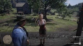 Saving the killer prostitute from getting hanged - Red Dead Redemption 2