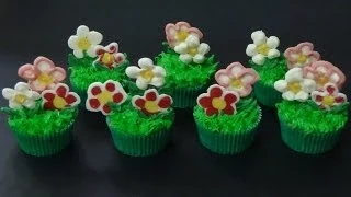 how to make chocolate flower cupcakes