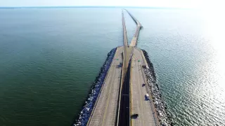 Chesapeake Bay Bridge Tunnel Virgina Beach Drone Phantom 3 & OSMO