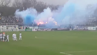 Preussen Münster-MSV Duisburg|Pyro der Duisburger