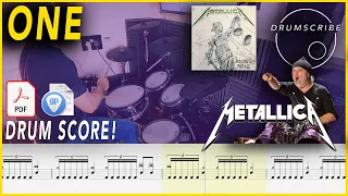 One - Metallica | Drum SCORE Sheet Music Play-Along | DRUMSCRIBE