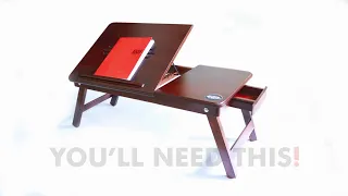 Foldable Multipurpose Wooden Laptop Table - Must-Have For Work At Home - 2020