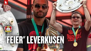Flo Wirtz mit dem WWE-Gürtel! So feiert Leverkusen das Double