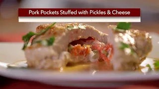 Pork Pockets Stuffed with Pickles and Cheese